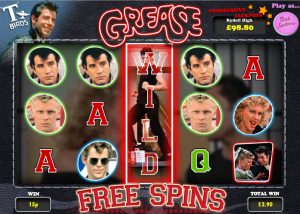 what are the grease themed movie slots about