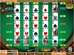 which are the variations of video poker slots